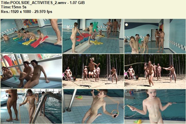 HD nudism video - Poolside activities [Nudist Planet]